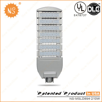 UL Dlc gelistetes IP65 Modul entworfenes 210W LED Straßenlaterne